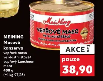 Kaufland MEINING Masová konzerva nabídka
