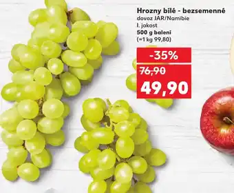 Kaufland Hrozny bílé - bezsemenné nabídka