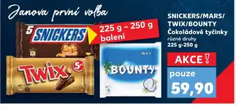 Kaufland SNICKERS/MARS/ TWIX/BOUNTY Čokoládové tyčinky nabídka