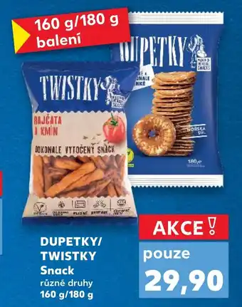 Kaufland DUPETKY/ TWISTKY Snack nabídka