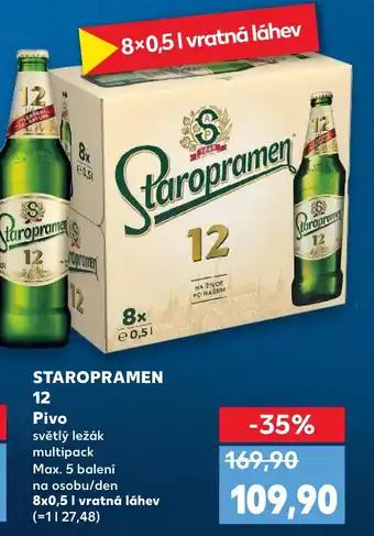 Kaufland STAROPRAMEN 12 Pivo nabídka