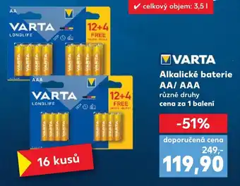 Kaufland Alkalické baterie AA/AAA nabídka