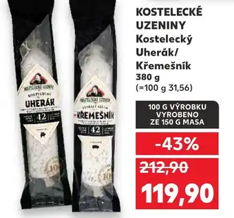 Kaufland KOSTELECKÉ UZENINY Kostelecký Uherák/ Křemešník 380 g nabídka