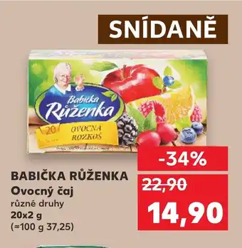 Kaufland BABIČKA RŮŽENKA Ovocný čaj nabídka