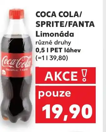 Kaufland COCA COLA/ SPRITE/FANTA Limonáda nabídka