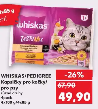 Kaufland WHISKAS/PEDIGREE Kapsičky pro kočky/ pro psy nabídka
