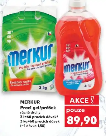 Kaufland MERKUR Prací gel/prášek nabídka