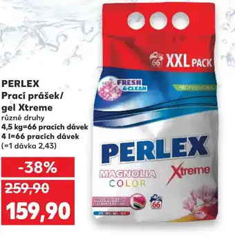 Kaufland PERLEX Prací prášek/ gel Xtreme nabídka
