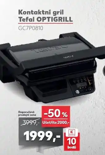 Kaufland Kontaktní gril Tefal OPTIGRILL GC7P0810 nabídka