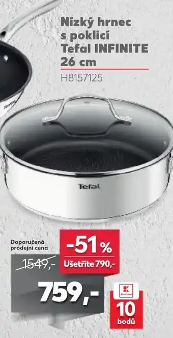 Kaufland Nízký hrnec s poklicí Tefal INFINITE 26 cm nabídka