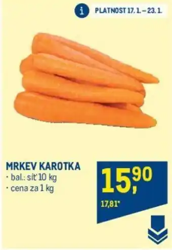 Makro MRKEV KAROTKA nabídka
