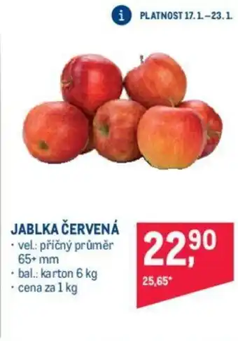 Makro JABLKA ČERVENÁ nabídka
