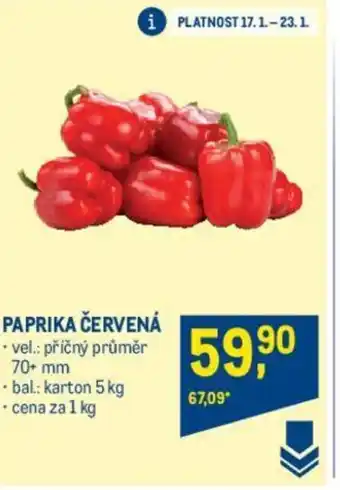 Makro PAPRIKA ČERVENÁ nabídka