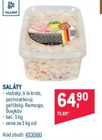 Makro SALÁTY nabídka