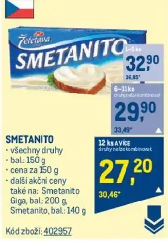 Makro SMETANITO nabídka