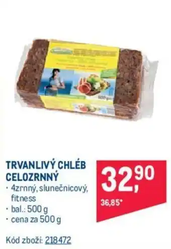 Makro TRVANLIVÝ CHLÉB CELOZRNNÝ nabídka