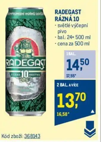 Makro RADEGAST RÁZNÁ 10 nabídka