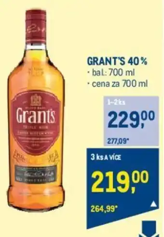 Makro GRANT'S 40% nabídka