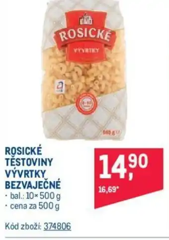 Makro ROSICKÉ TĚSTOVINY VÝVRTKY BEZVAJEČNÉ nabídka