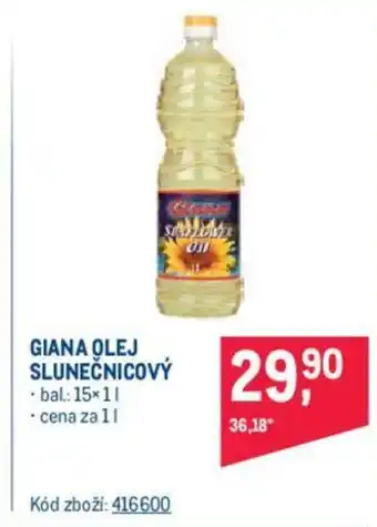 Makro GIANA OLEJ SLUNEČNICOVÝ nabídka