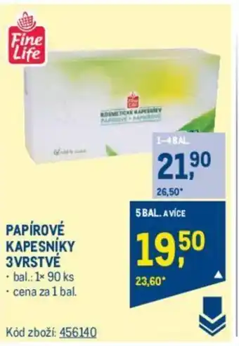 Makro PAPÍROVÉ KAPESNÍKY 3VRSTVÉ nabídka