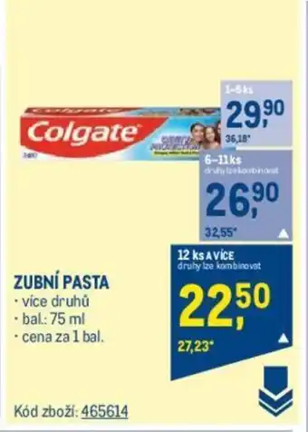 Makro ZUBNÍ PASTA nabídka