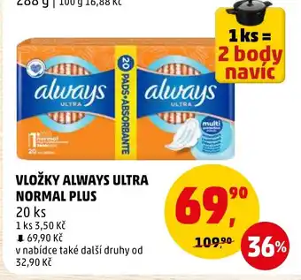 Penny Market VLOŽKY ALWAYS ULTRA NORMAL PLUS nabídka