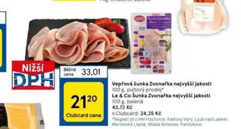 Tesco Vepřová šunka zvonařka nejvyšší jakosti nabídka