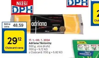 Tesco Adriana těstoviny nabídka