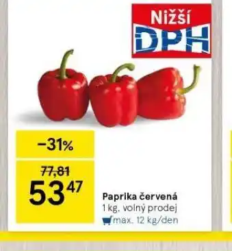 Tesco Paprika červená nabídka