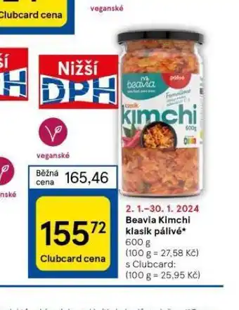 Tesco Beavia kimchi klasik pálivé nabídka