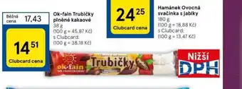 Tesco Ok-fain trubičky plněné kakaové nabídka