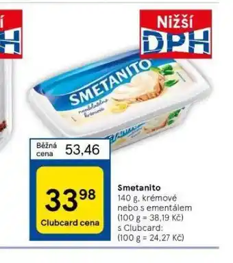 Tesco Smetanito nabídka