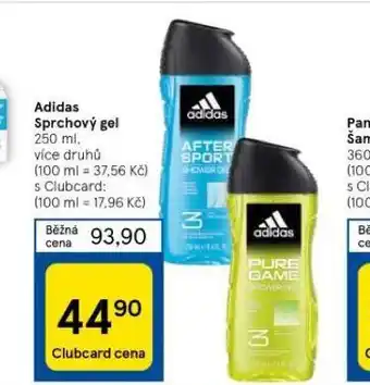 Tesco Adidas sprchový gel nabídka