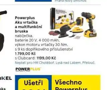 Tesco Powerplus aku vrtačka a multifunkční bruska nabídka