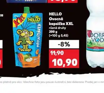 Kaufland Hello ovocná kapsička xxl nabídka