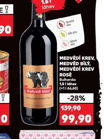 Kaufland Medvědí krev rosé nabídka