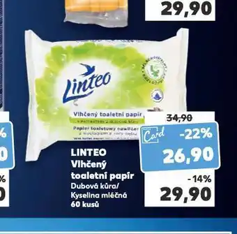 Kaufland Linteo vlhčený toaletní papír nabídka