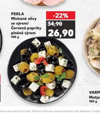 Kaufland Perla míchané olivy se sýrem nabídka