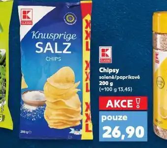 Kaufland Chipsy solené / paprikové nabídka