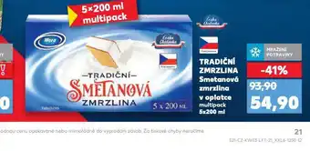 Kaufland Tradiční zmrzlina smetanová v oplatce nabídka