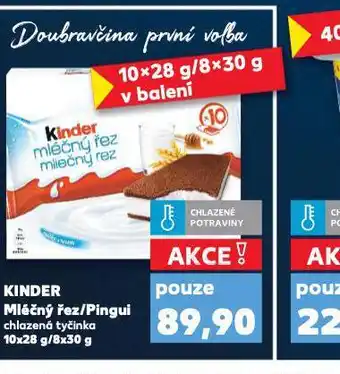 Kaufland Kinder mléčný řez / pingui nabídka