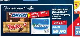 Kaufland Snickers / mars / twix / bounty nabídka