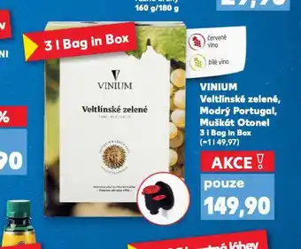 Kaufland Vinium veltínské zelené nabídka