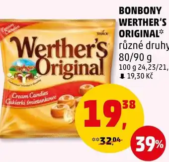 Penny Market BONBONY WERTHER'S ORIGINAL nabídka
