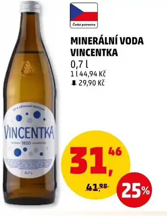 Penny Market MINERÁLNÍ VODA VINCENTKA 0.7L nabídka