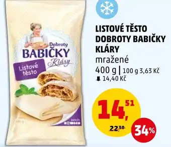 Penny Market LISTOVÉ TĚSTO DOBROTY BABIČKY KLÁRY nabídka