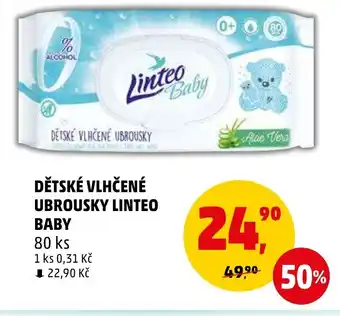 Penny Market DĚTSKÉ VLHČENÉ UBROUSKY LINTEO BABY nabídka