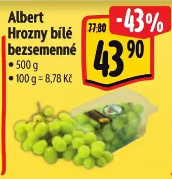 Albert Albert Hrozny bílé bezsemenné nabídka