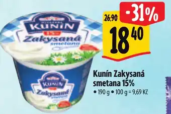 Albert Kunín Zakysaná smetana 15% nabídka